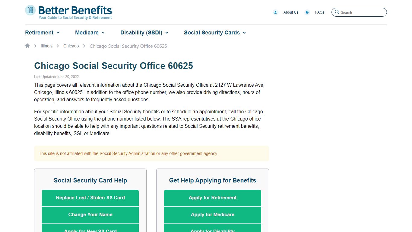 Chicago Social Security Office 60625 - Social Security Resource Center